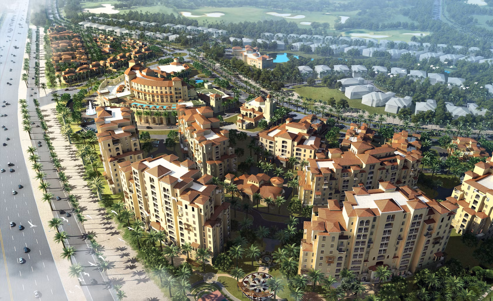 Luxury residential community aerial