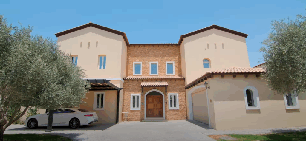 Mediterranean-style villa front